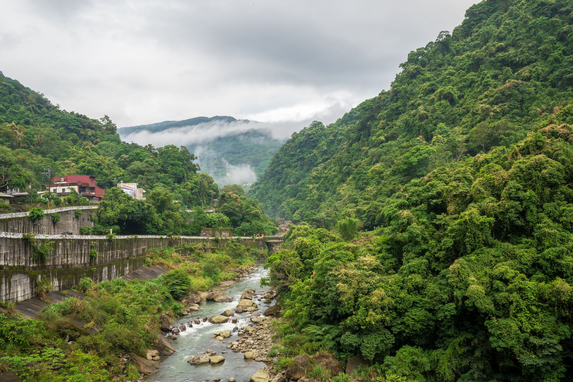 美林谷夏季山谷景观
