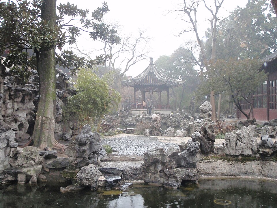 个园假山实景图片