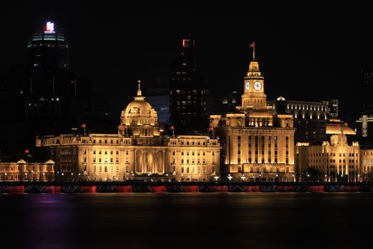 上海外滩夜景标志建筑