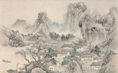 方山于成龙故居山水画作