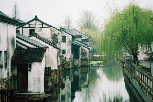 河间市诗经村水乡景观
