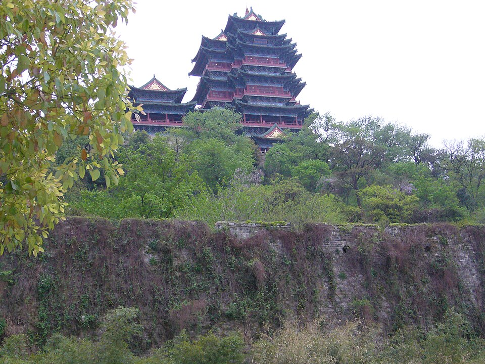 阅江楼远景全景实景图片