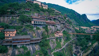 硗碛藏寨实景图片