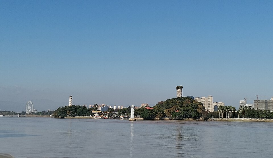 江心屿全景图片