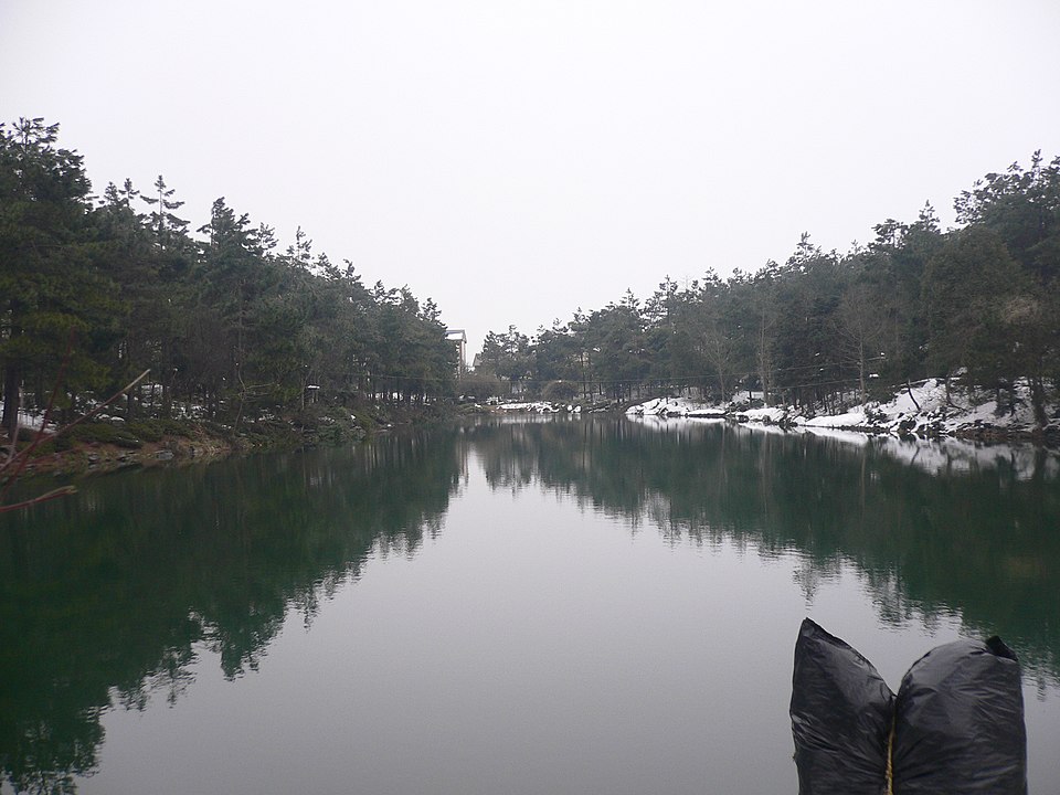 中南百草园雪景实景图片