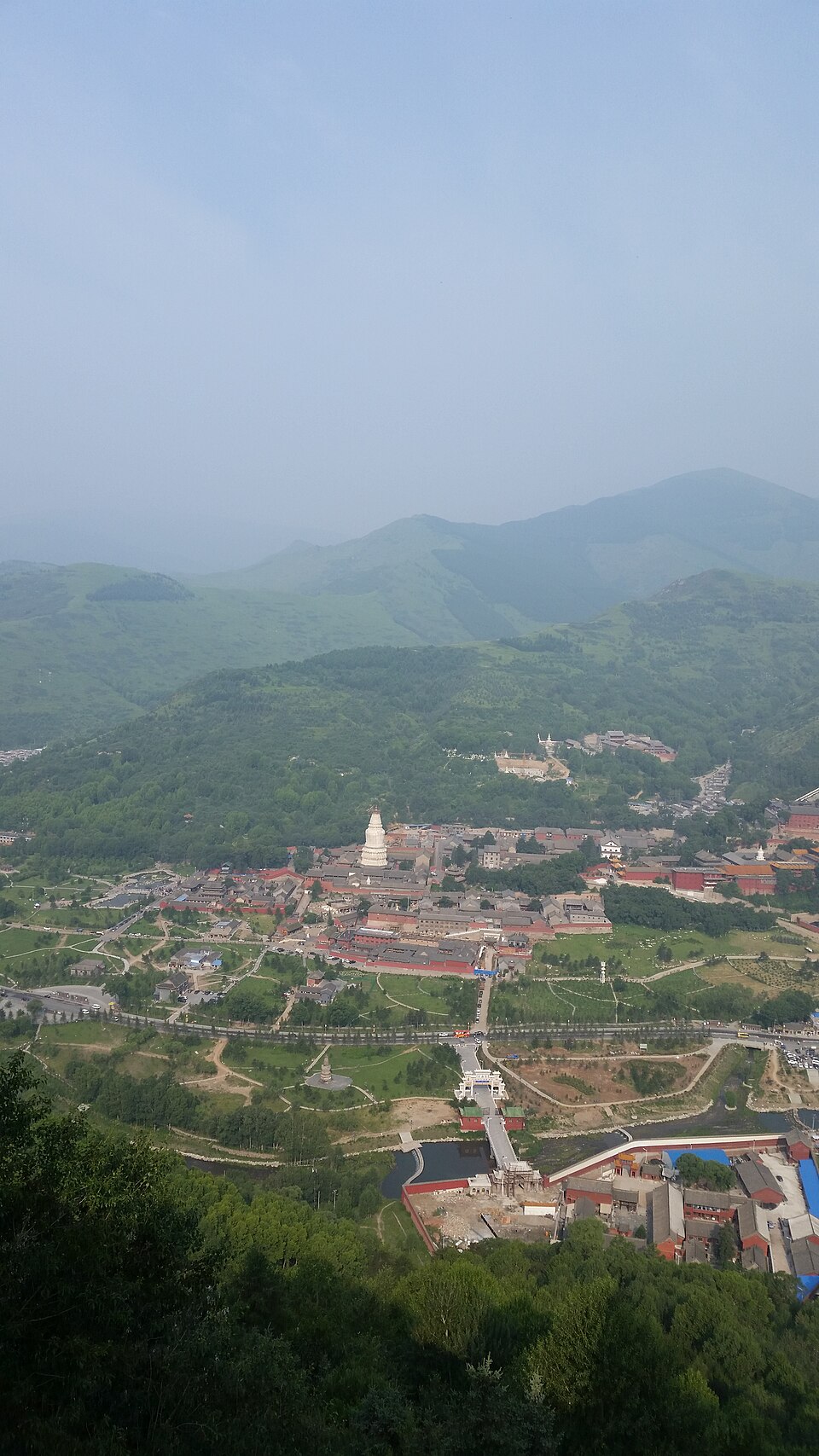 五台山黛螺顶实景图片