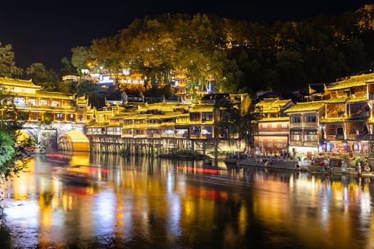 闾里古镇夜景
