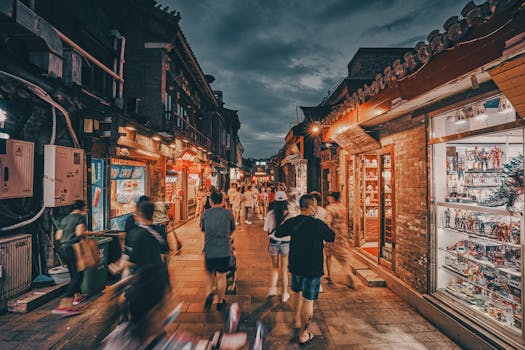 南京路步行街日间街景