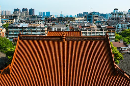 长治城隍庙屋顶与天际线