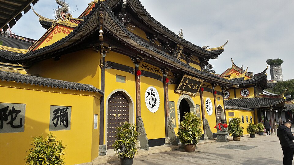 江心屿江心寺实景图片