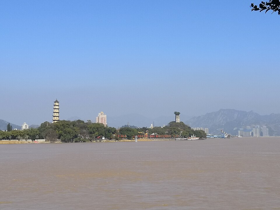 江心屿全景图片