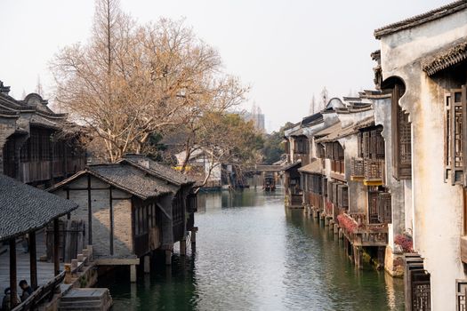 枫泾古镇实景图片