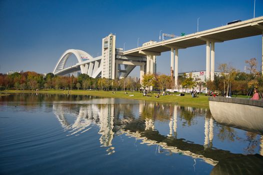 丹河湿地公园实景图片