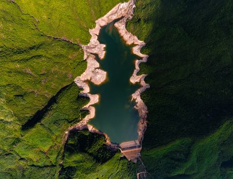 大西海子水库实景图片