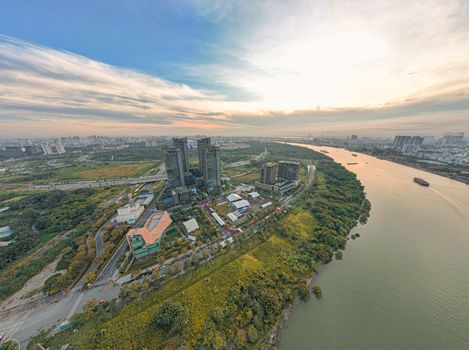 如意河景观带实景图片