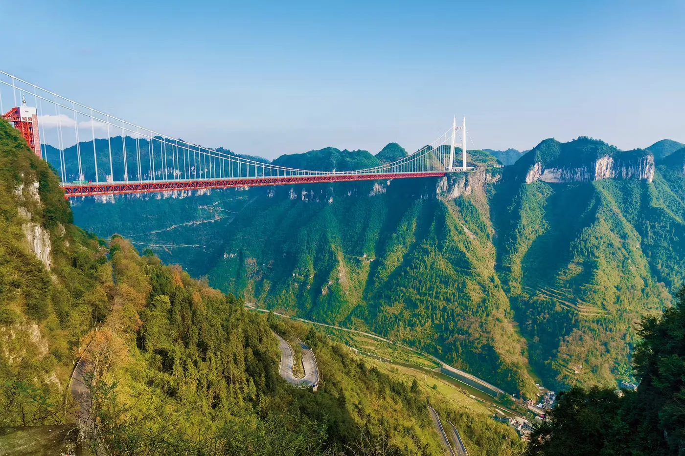 矮寨大桥风景图片