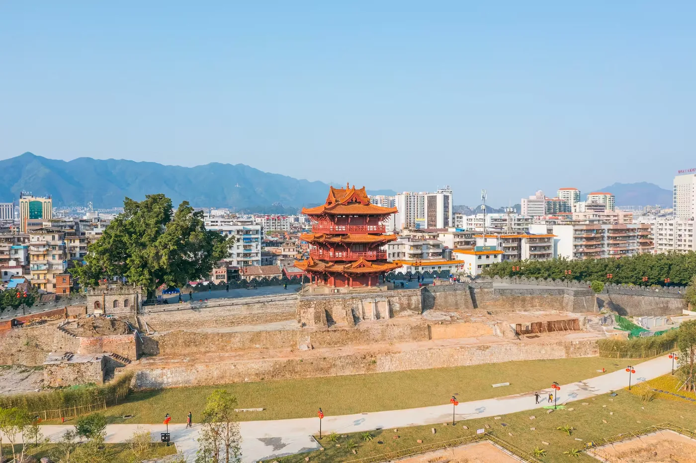 肇庆古城墙实景图片