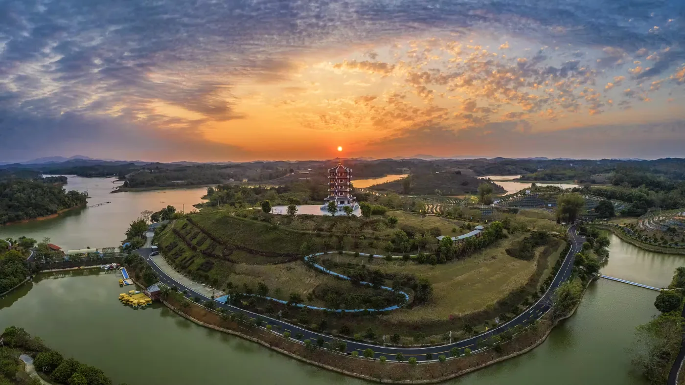越州天湖实景图片