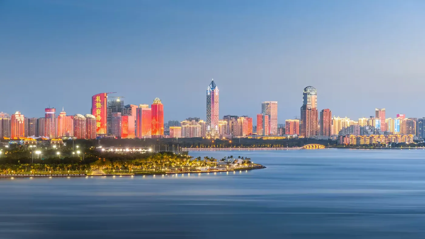 海口湾实景图片