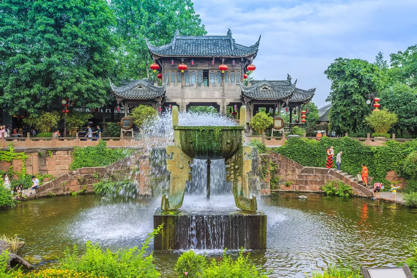 黄龙溪古镇实景图片