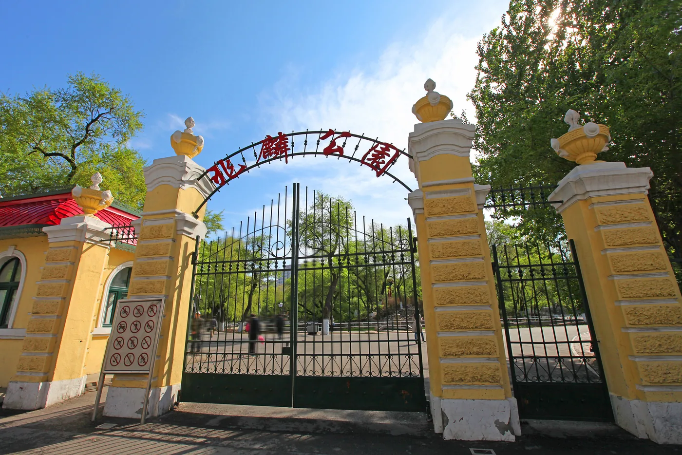 兆麟公园冰灯实景图片