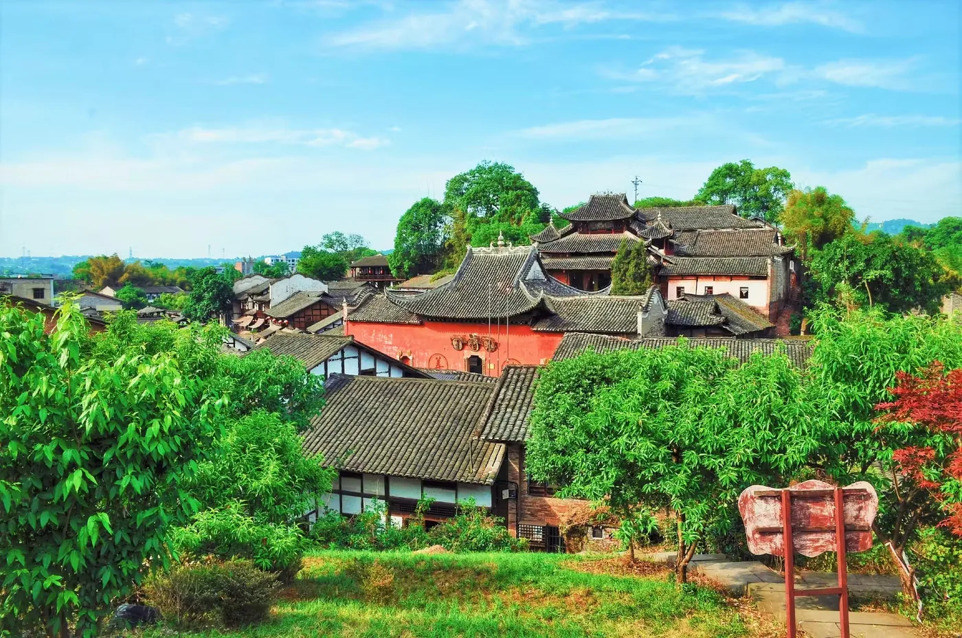 尧坝古镇实景图片