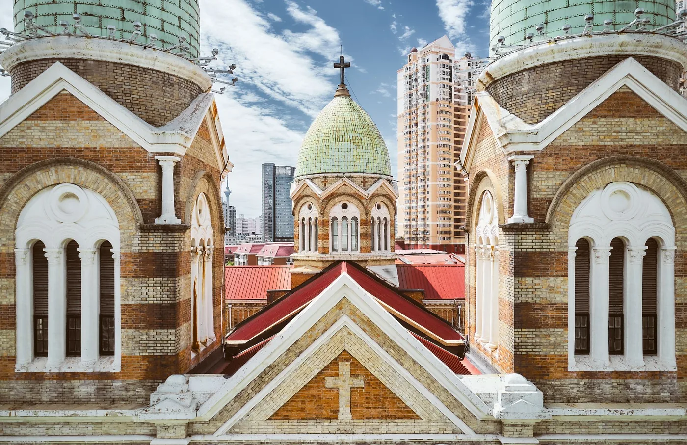 西开教堂实景图片