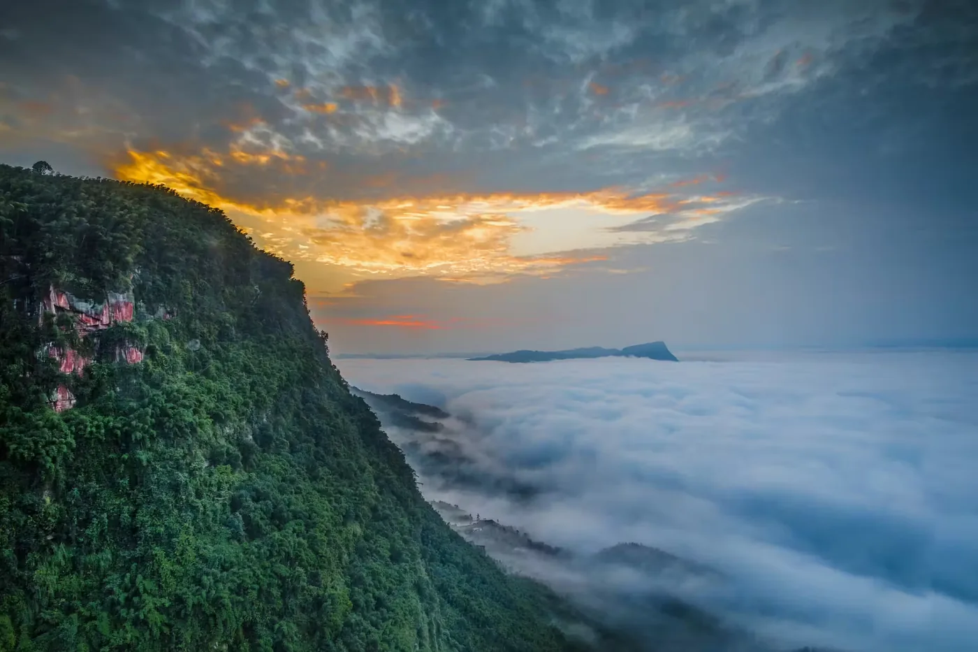 夕佳山民居风景图片