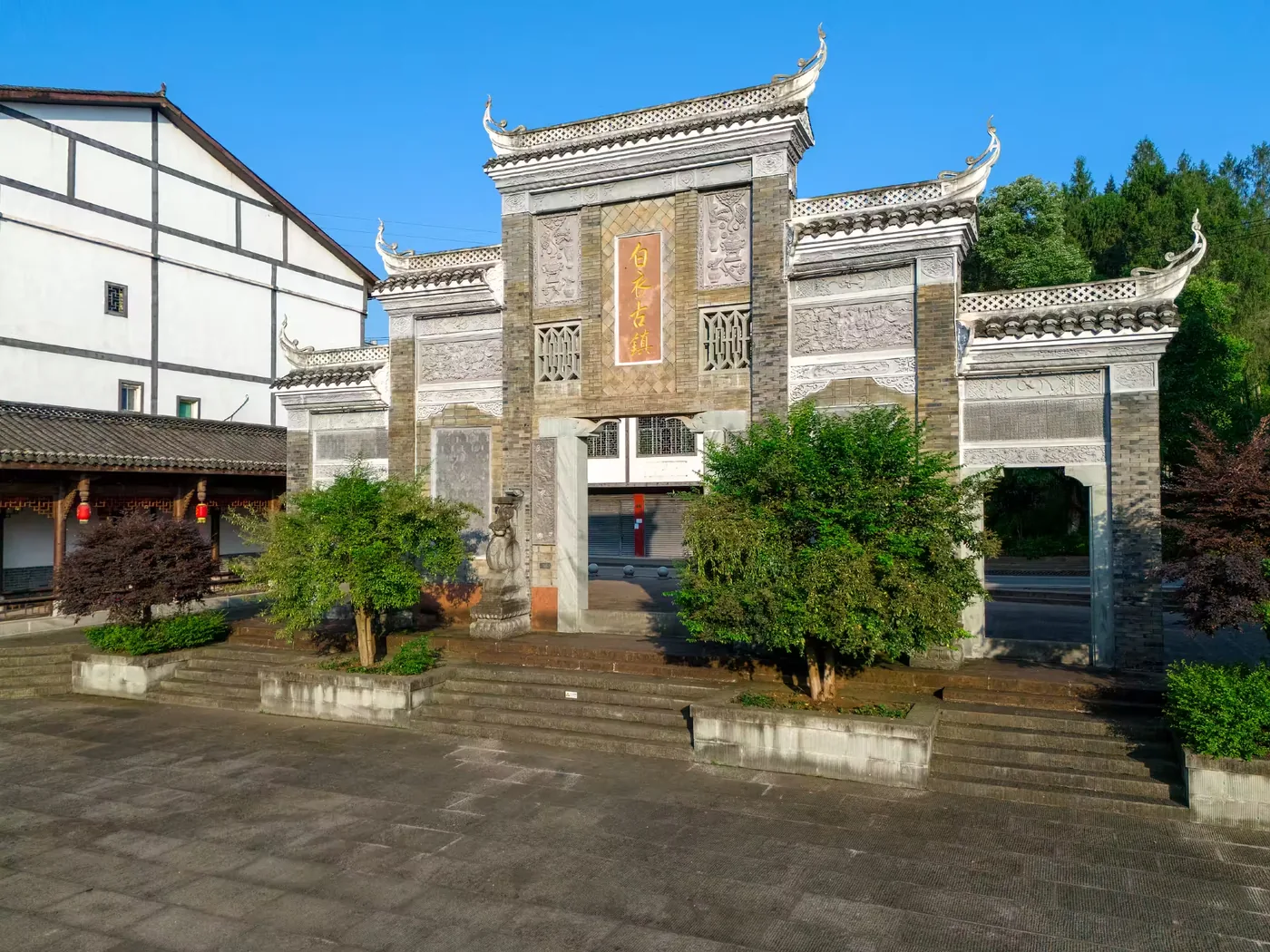 白衣古镇实景图片