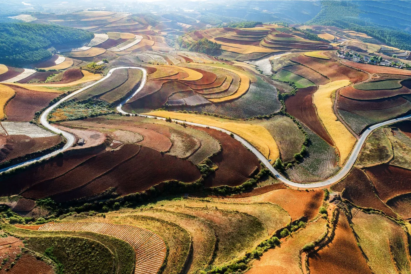 东川红土地风景图片