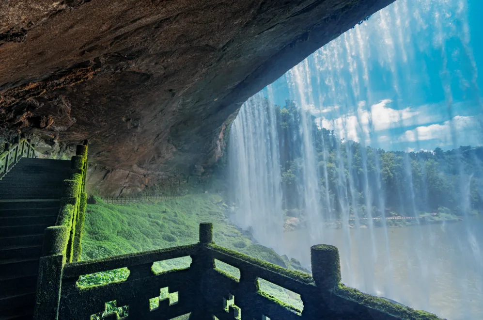 万州大瀑布风景图片
