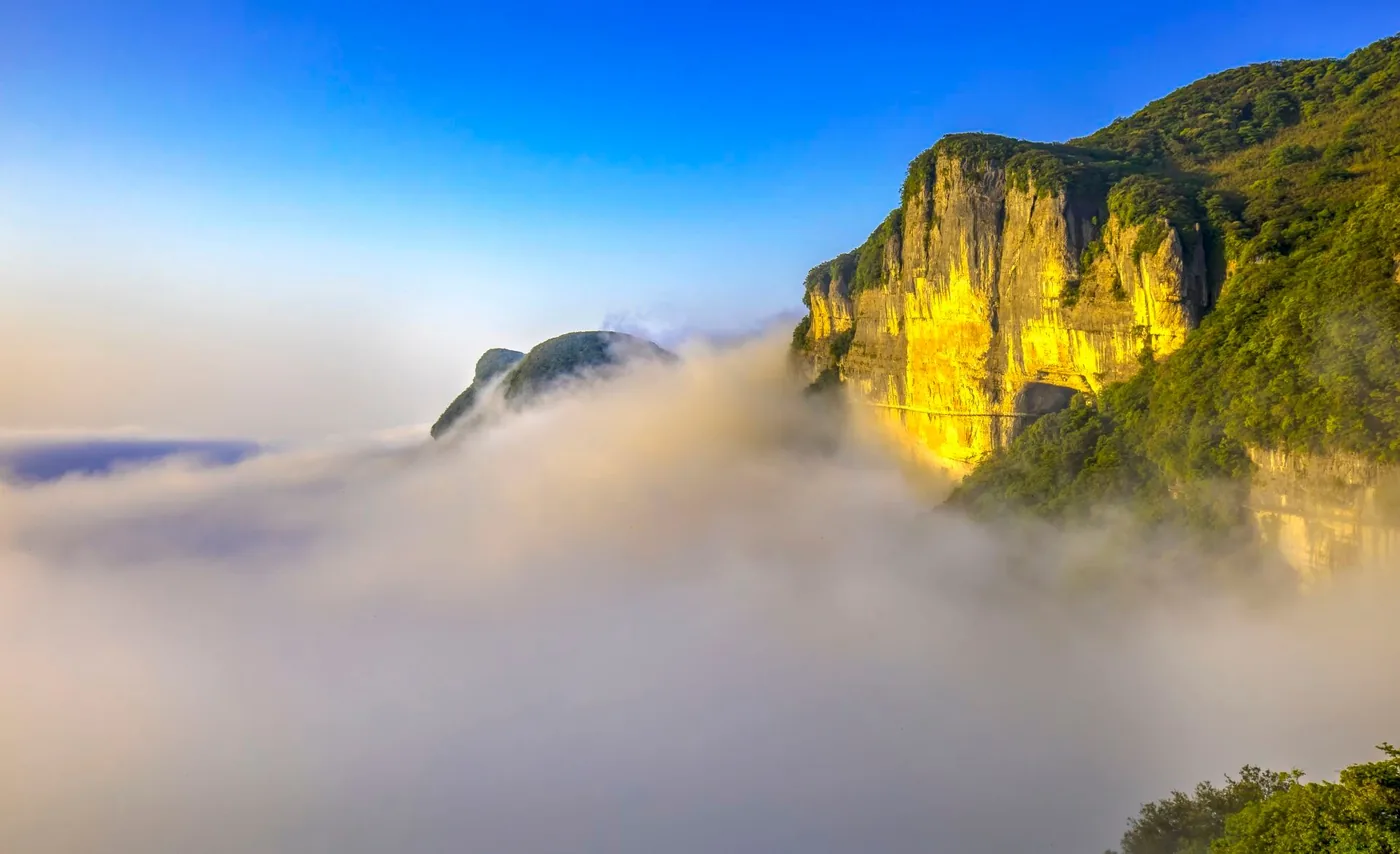 金佛山实景图片