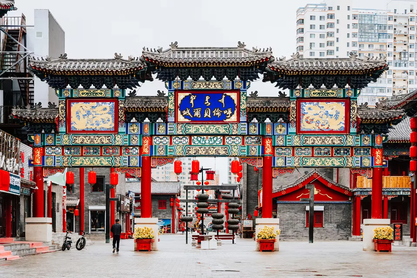 呼伦贝尔古城实景图片