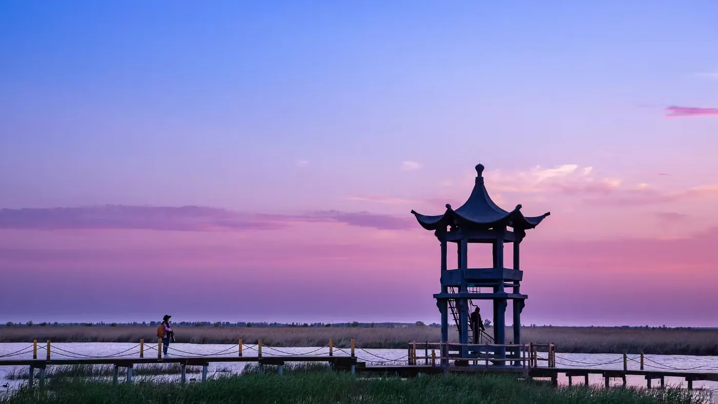 蛤蟆通水库风景图片