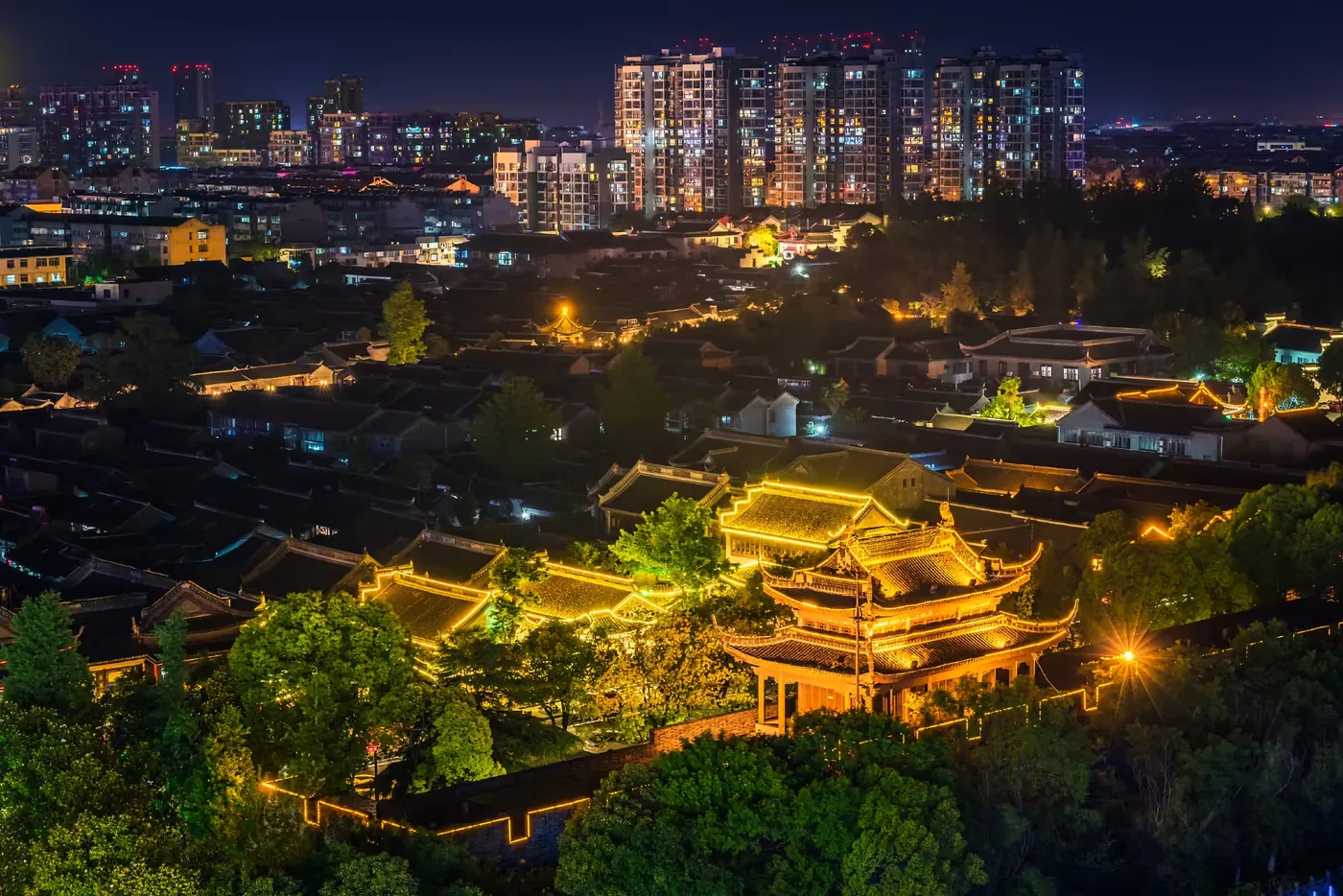 如皋古城实景图片