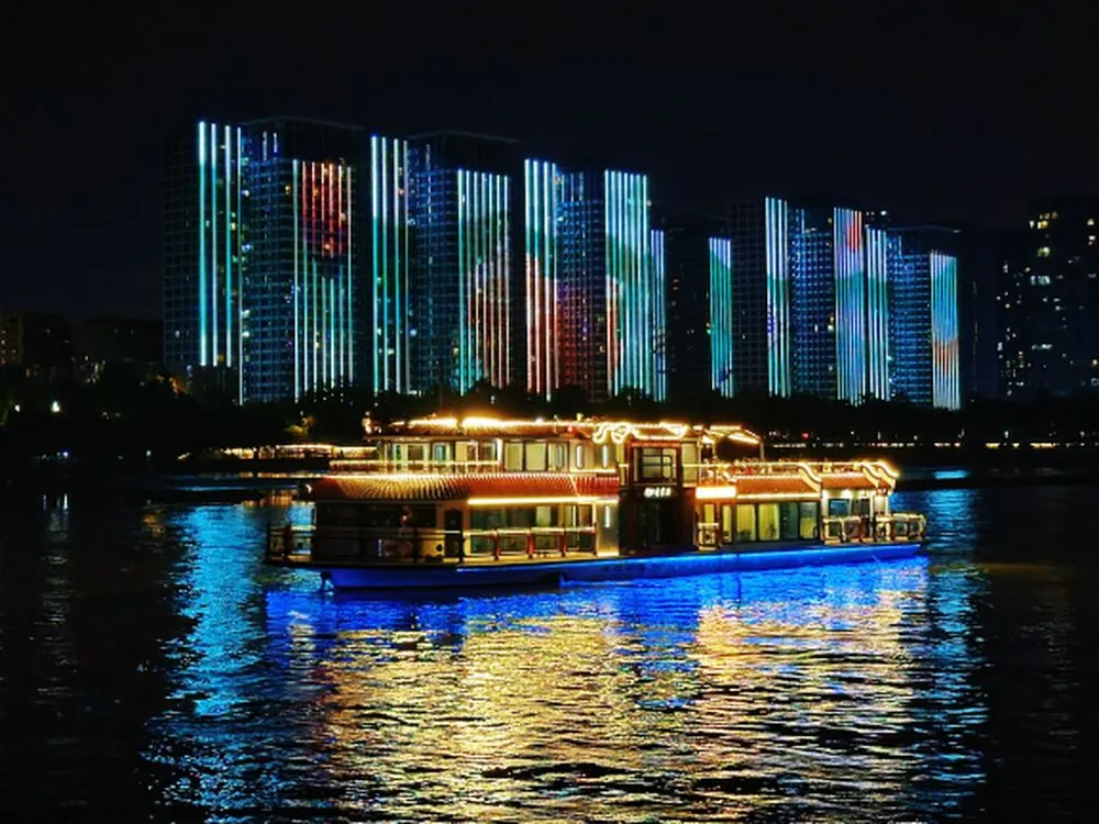 闽江夜游风景图片