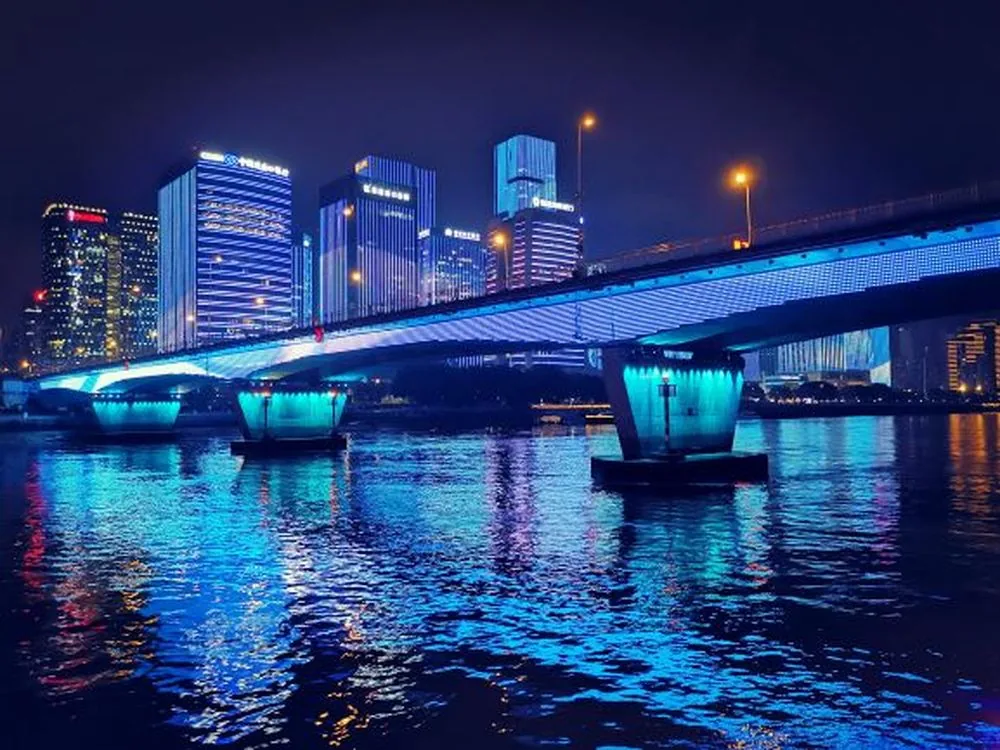 闽江夜游风景图片