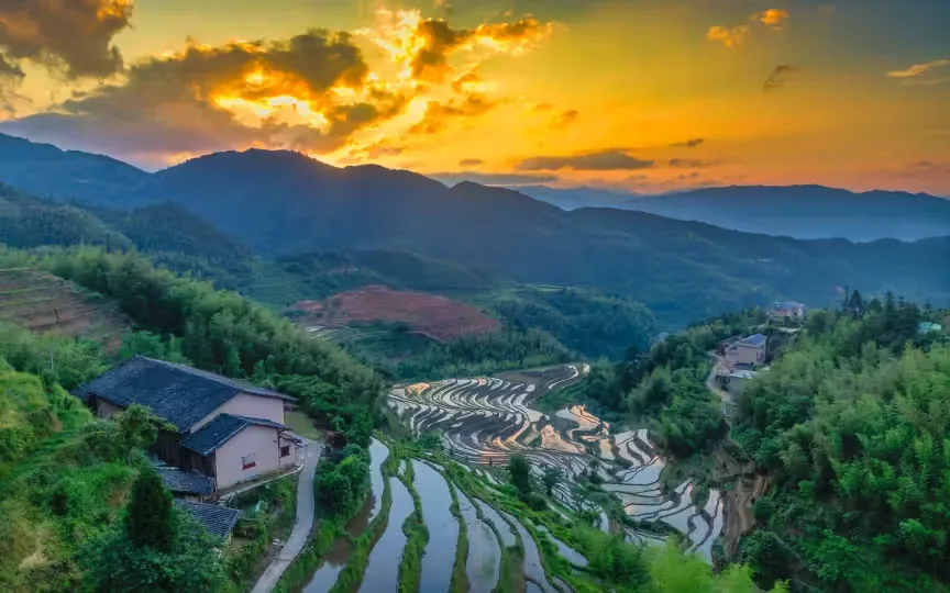 桃源梯田景区风景图片