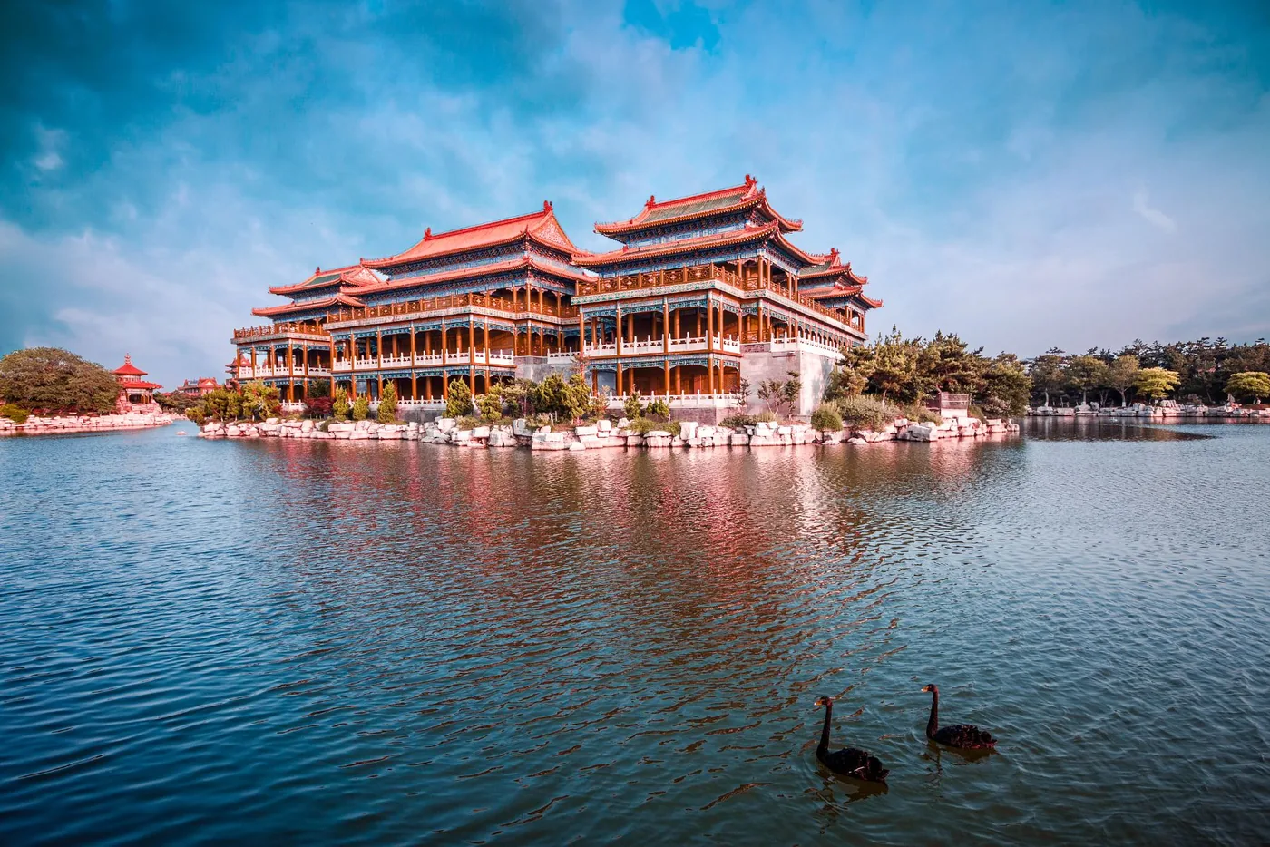 蓬莱三仙山风景图片
