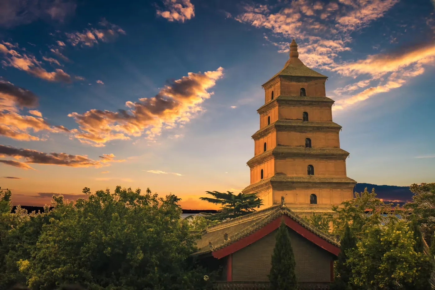 大雁塔实景图片