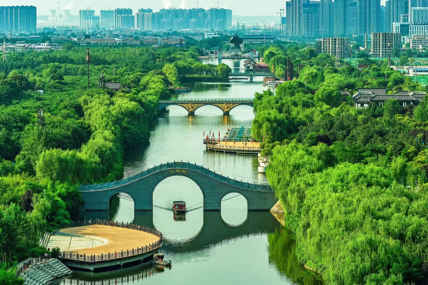 汉城湖景区实景图片