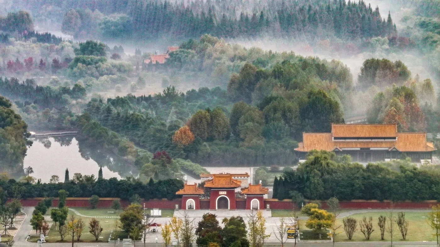 明祖陵实景图片