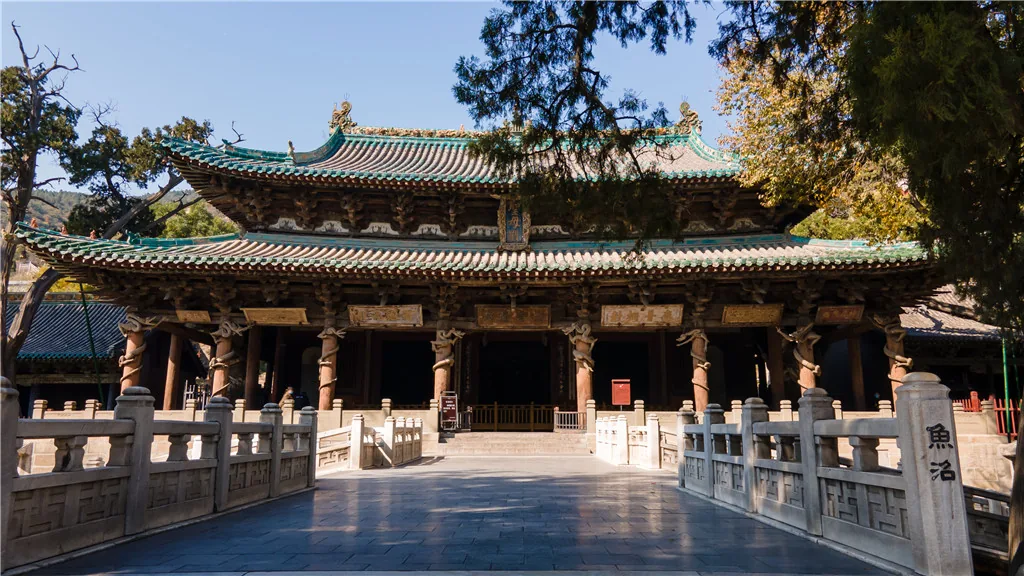 晋祠实景图片