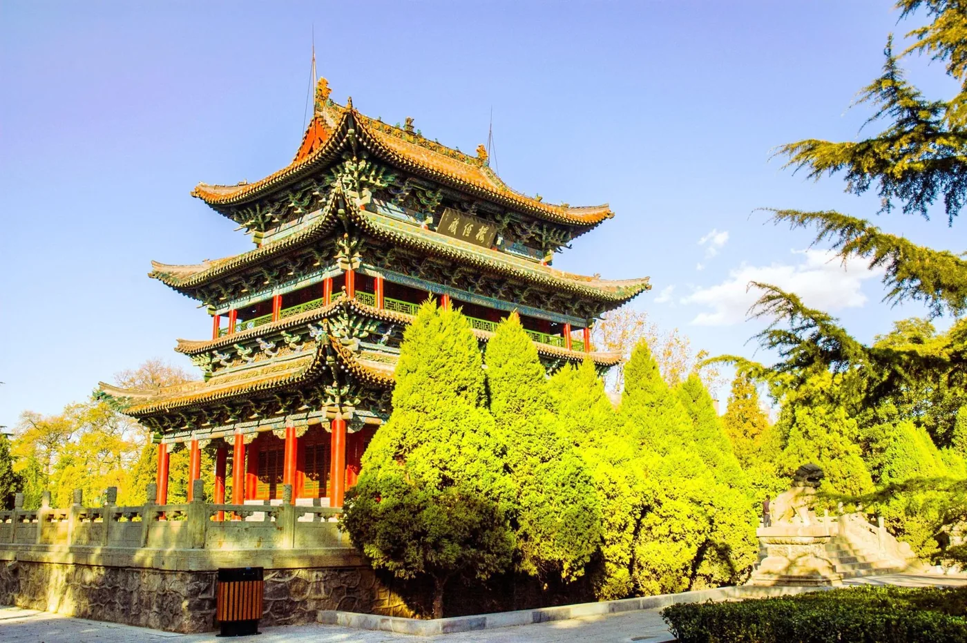 迎泽公园风景图片