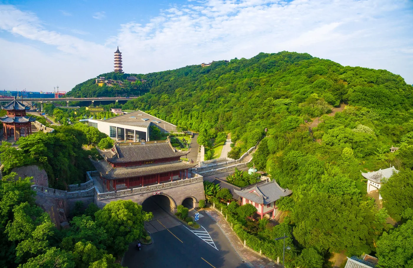 招宝山实景图片