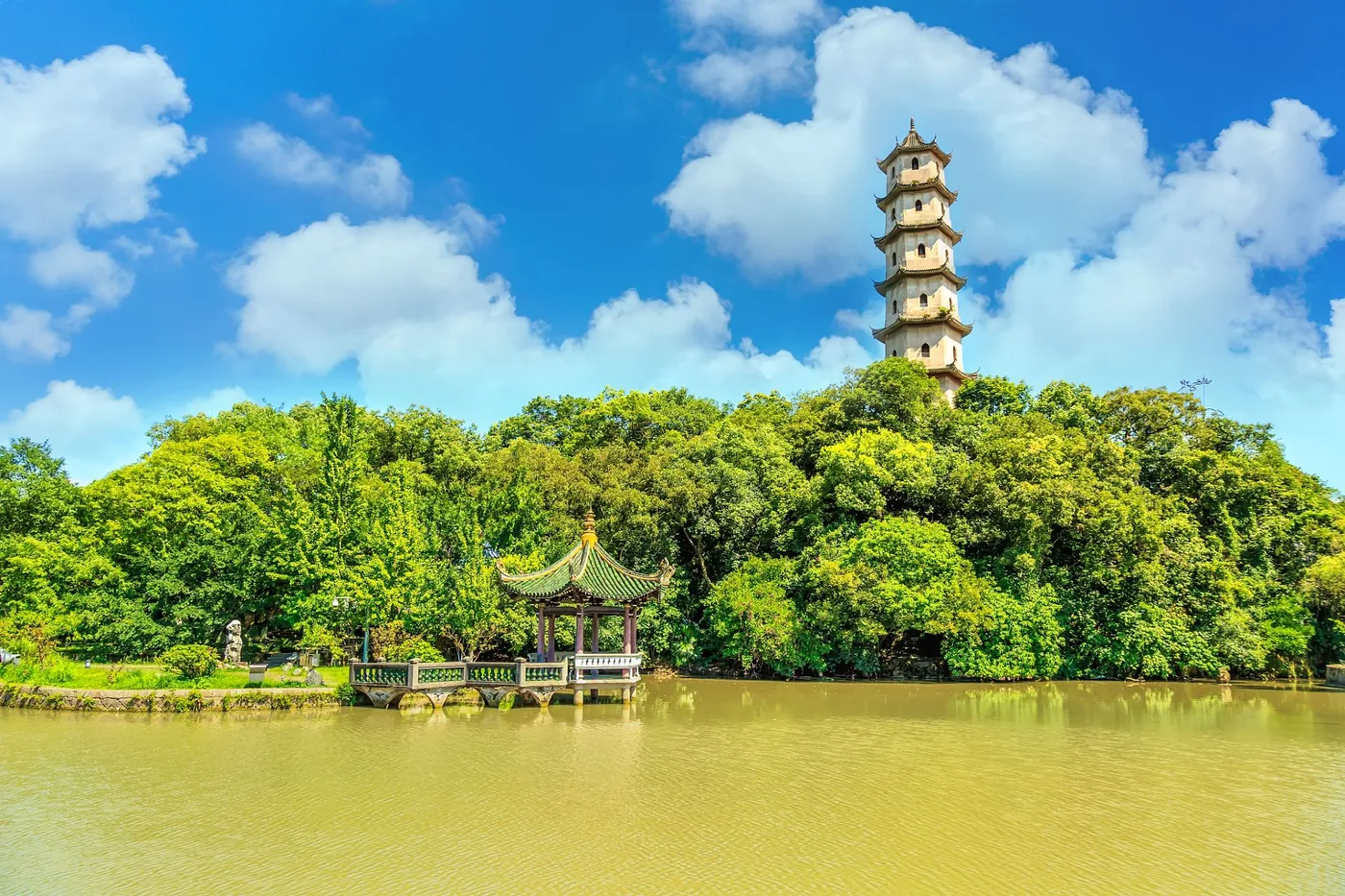 江心屿实景图片