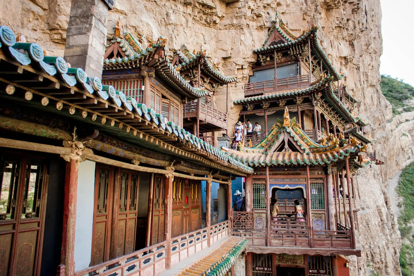 悬空寺实景图片
