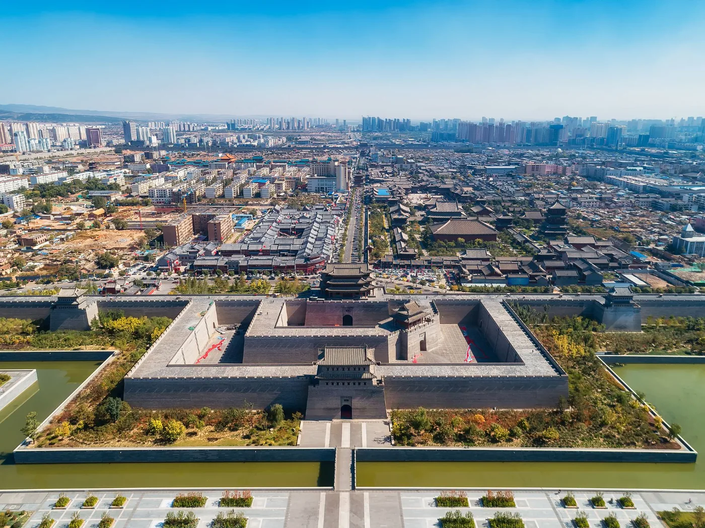 大同古城墙实景图片