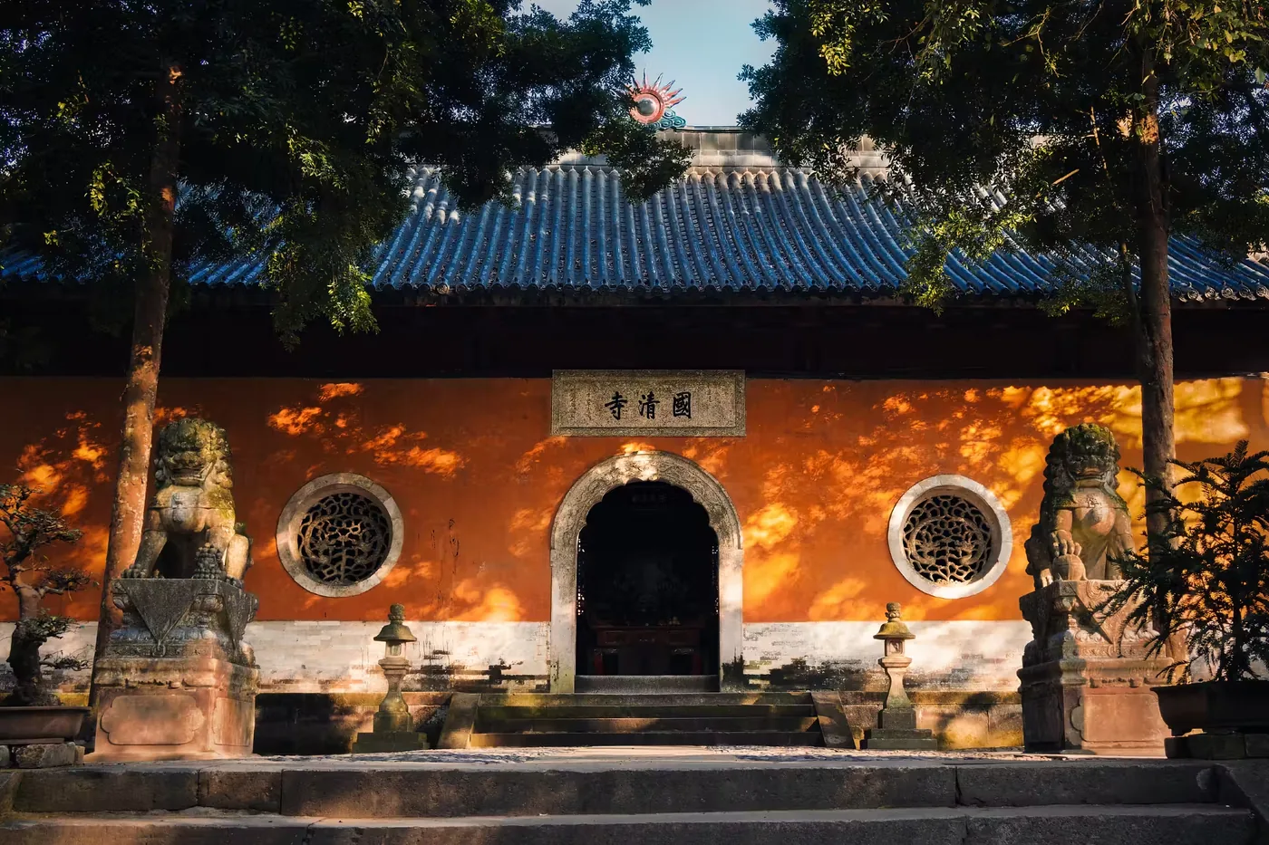 国清寺实景图片