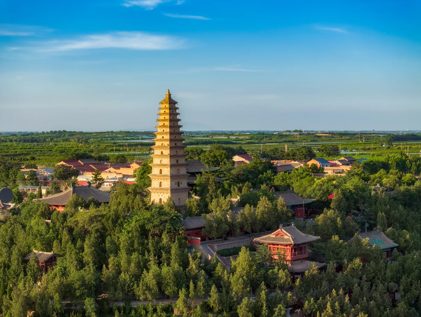 普救寺实景图片